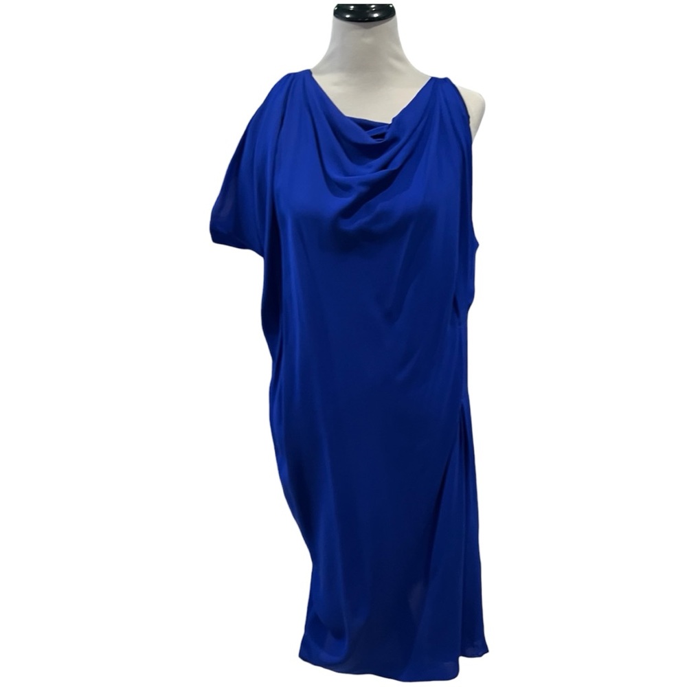 Lanvin Ete 2012 Blue Silk Dress T 46